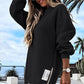💥Herbst/Winter Heiße Neuankünfte✨Langärmeliger Pullover mit Reißverschluss Schlitz Lässiges Sweatshirt Kleid