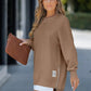 💥Herbst/Winter Heiße Neuankünfte✨Langärmeliger Pullover mit Reißverschluss Schlitz Lässiges Sweatshirt Kleid