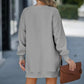 💥Herbst/Winter Heiße Neuankünfte✨Langärmeliger Pullover mit Reißverschluss Schlitz Lässiges Sweatshirt Kleid