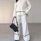 🍁Herbst-Neuerscheinungen🍁Gestricktes Damen-Lounge-Set mit Micro-Flared-Hose
