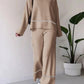 🍁Herbst-Neuerscheinungen🍁Gestricktes Damen-Lounge-Set mit Micro-Flared-Hose