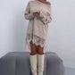 🍁Heiße Neuankömmlinge 50% RABATT🍁Lace Trim Split Loose Fit Mid-Length Sweatshirt