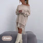 🍁Heiße Neuankömmlinge 50% RABATT🍁Lace Trim Split Loose Fit Mid-Length Sweatshirt