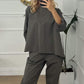 🍂Herbst-Spezial 50% Rabatt✨Lässiges, einfarbiges, langärmliges 2-teiliges Set für Damen