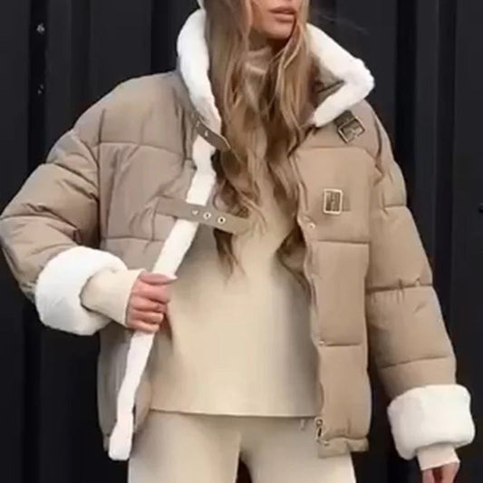 💕Dicke, warme, kurze Jacke für Frauen mit Naht