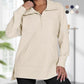 🔥Heißer Verkauf 50% Rabatt🔥Lässiges Damen-Pullover-Top mit halbem Revers und tiefem Saum
