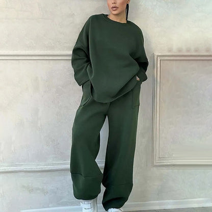 🥬Neue Freizeitkleidung 50% Rabatt🥬Mode Lässig Lose Frauen Sweatshirt Zweiteiliges Set