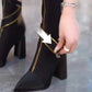 💃Stilvoll und komfortabel 50% RABATT👠Kniehohe Stiefel mit spitzer Zehe und klobigem Absatz👢