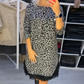 ✨Heiße Neuankömmlinge✨Leopardenmuster-Kleid mit Spitzenbesatz für Frauen