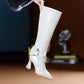 Elegante 2-in-1-Glanzstiefel für Damen mit abnehmbarem Schaft