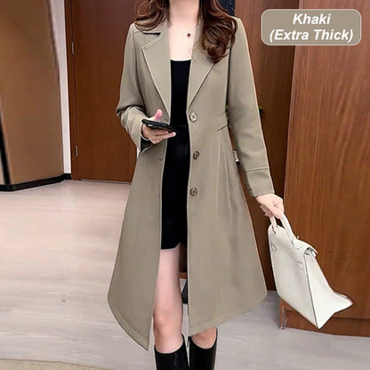 ❄️Winterschlussverkauf 50% RABATT❄️Langer warmer Trenchcoat für Frauen👗