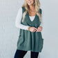 🥰Heißer Verkauf 50% Rabatt👗Damesgilet met losse V-hals en zakken