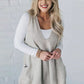 🥰Heißer Verkauf 50% Rabatt👗Damesgilet met losse V-hals en zakken