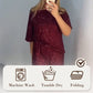 💥Frühjahrsaktion 58% RABATT💖Pailletten-Rundhalsoberteil und weite Hose für Damen✨