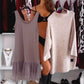 💗Neues Modell 50% RABATT💗Set aus lockerem Sweatshirt mit halblangem Rollkragen und ärmellosem Mini-Gazekleid für Damen