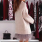 💗Neues Modell 50% RABATT💗Set aus lockerem Sweatshirt mit halblangem Rollkragen und ärmellosem Mini-Gazekleid für Damen