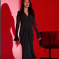 💃Was soll man zu einer Silvesterparty anziehen?🍾Elegantes Bodycon-Maxi-Kleid mit V-Ausschnitt und Plissee🥂