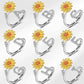 🎁🌻【Beste Souvenirgeschenk】Verstellbarer Spinner Sonnenblume Alphabet Ring🌻