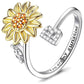 🎁🌻【Beste Souvenirgeschenk】Verstellbarer Spinner Sonnenblume Alphabet Ring🌻