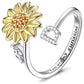 🎁🌻【Beste Souvenirgeschenk】Verstellbarer Spinner Sonnenblume Alphabet Ring🌻