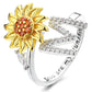🎁🌻【Beste Souvenirgeschenk】Verstellbarer Spinner Sonnenblume Alphabet Ring🌻