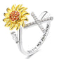 🎁🌻【Beste Souvenirgeschenk】Verstellbarer Spinner Sonnenblume Alphabet Ring🌻