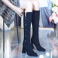 💥Winterschlussverkauf 50% RABATT👢Spitze Spitze Klotzige Ferse Warme Lange Stiefel