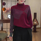💥Heiße Neuankömmlinge 50% RABATT🥰Lockerer Damen-Strickpullover mit halbhohem Kragen und Streifenmuster