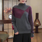 💥Heiße Neuankömmlinge 50% RABATT🥰Lockerer Damen-Strickpullover mit halbhohem Kragen und Streifenmuster