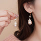 💘Valentinstag Spezial💘📿Vintage Elegante Zirkonia Imitation Perlenkette & Ohrringe
