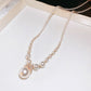 💘Valentinstag Spezial💘📿Vintage Elegante Zirkonia Imitation Perlenkette & Ohrringe