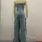 🎉Valentinstag 50% RABATT🎀Damen Retro Denim Trägerloser Cargo Jumpsuit