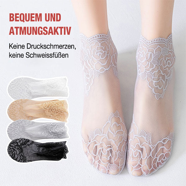 Modische Damen-Spitzensocken (5 Paar)