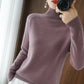 🎉Neue Produkteinführung💐 – Unifarbener wattierter Strickpulli mit hohem Halsausschnitt（50%OFF🔥）
