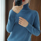 🎉Neue Produkteinführung💐 – Unifarbener wattierter Strickpulli mit hohem Halsausschnitt（50%OFF🔥）