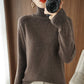 🎉Neue Produkteinführung💐 – Unifarbener wattierter Strickpulli mit hohem Halsausschnitt（50%OFF🔥）