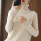 🎉Neue Produkteinführung💐 – Unifarbener wattierter Strickpulli mit hohem Halsausschnitt（50%OFF🔥）