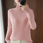 🎉Neue Produkteinführung💐 – Unifarbener wattierter Strickpulli mit hohem Halsausschnitt（50%OFF🔥）