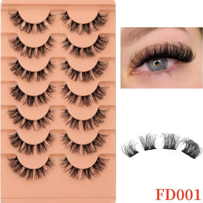 🎊Weihnachts-Superrabatt🎊[Bestes Geschenk für Sie] Flauschige einzelne Cluster-Wimpern im natürlichen Look