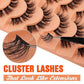 🎊Weihnachts-Superrabatt🎊[Bestes Geschenk für Sie] Flauschige einzelne Cluster-Wimpern im natürlichen Look